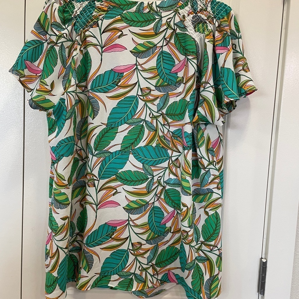 Green and Pink Button Down Shirt - Picture 9 of 15